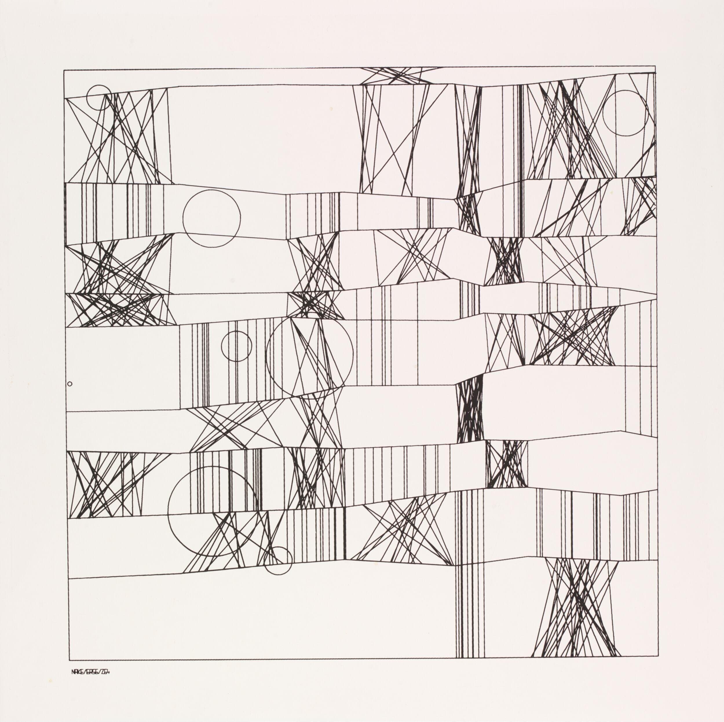 Frieder Nake, 'Hommage à Paul Klee,' 1965 - Among the earliest computer-generated artworks